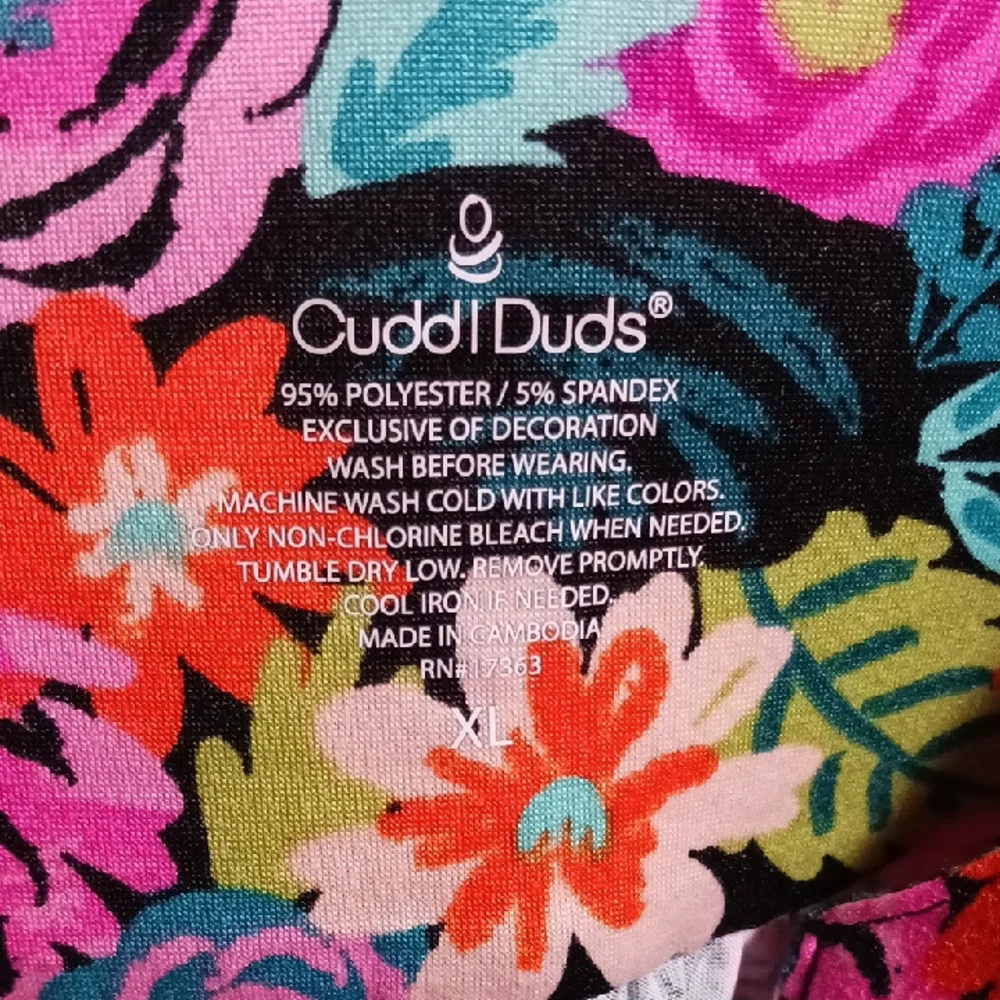 Gorgeous! Cuddl Duds Multicolor Flower Design Pajama Short Set XL 💐🌺🌷🪻🌼 - Picture 2 of 14